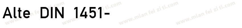 Alte DIN 1451字体转换